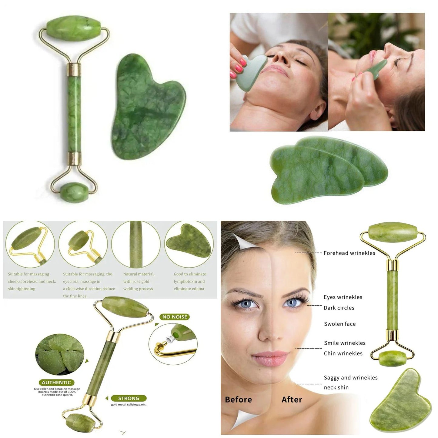 Jade roller with Guasha Tools